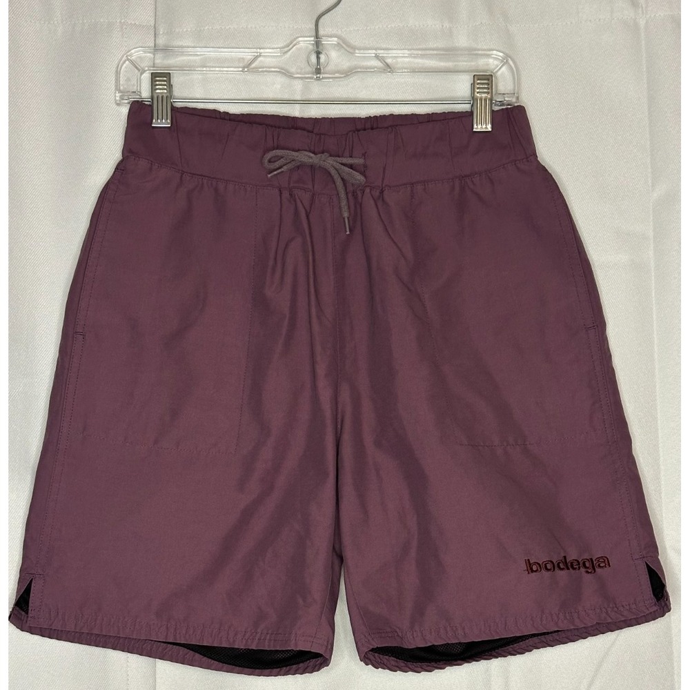 Bodega Hidden In Plain Sight Shorts S Purple Teal Spellout Y2K Streetwear Mesh